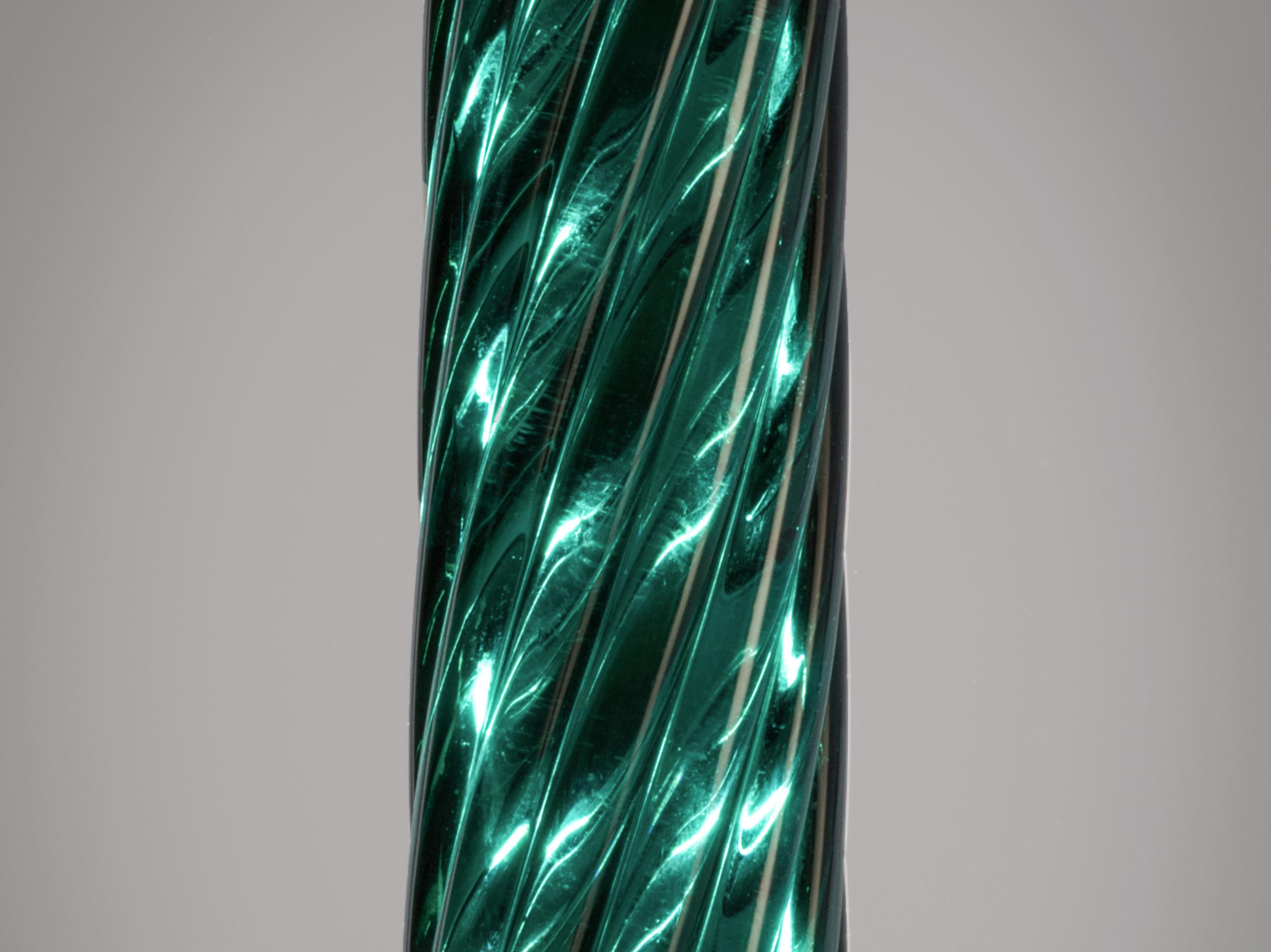 Mid-Century Modern Attributed to Venini Floor Lamp in Green Glass