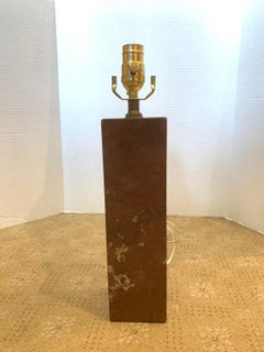 Attributed to Von Nessen Mid-20th Century Red Marble Lamp