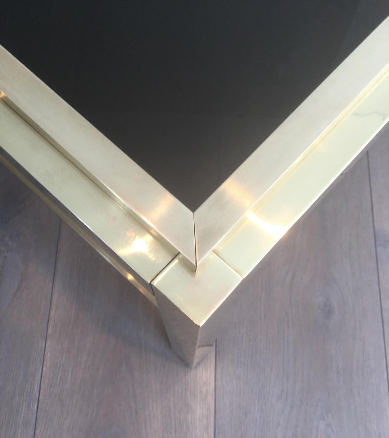 At to Willy Rizzo, Exceptional Very Large Brass Coffee Table, French, circa 1970 5
