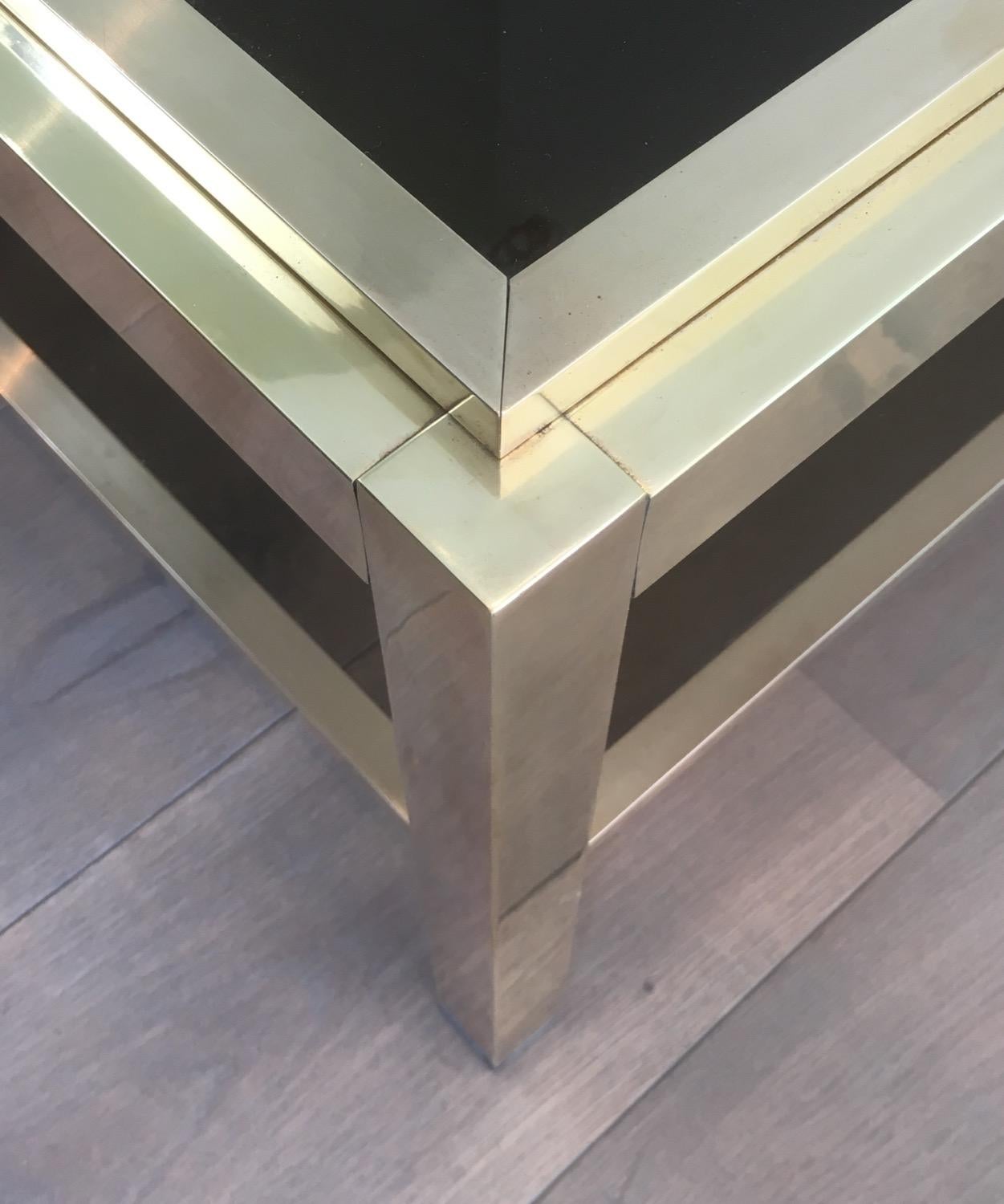 At to Willy Rizzo, Exceptional Very Large Brass Coffee Table, French, circa 1970 4