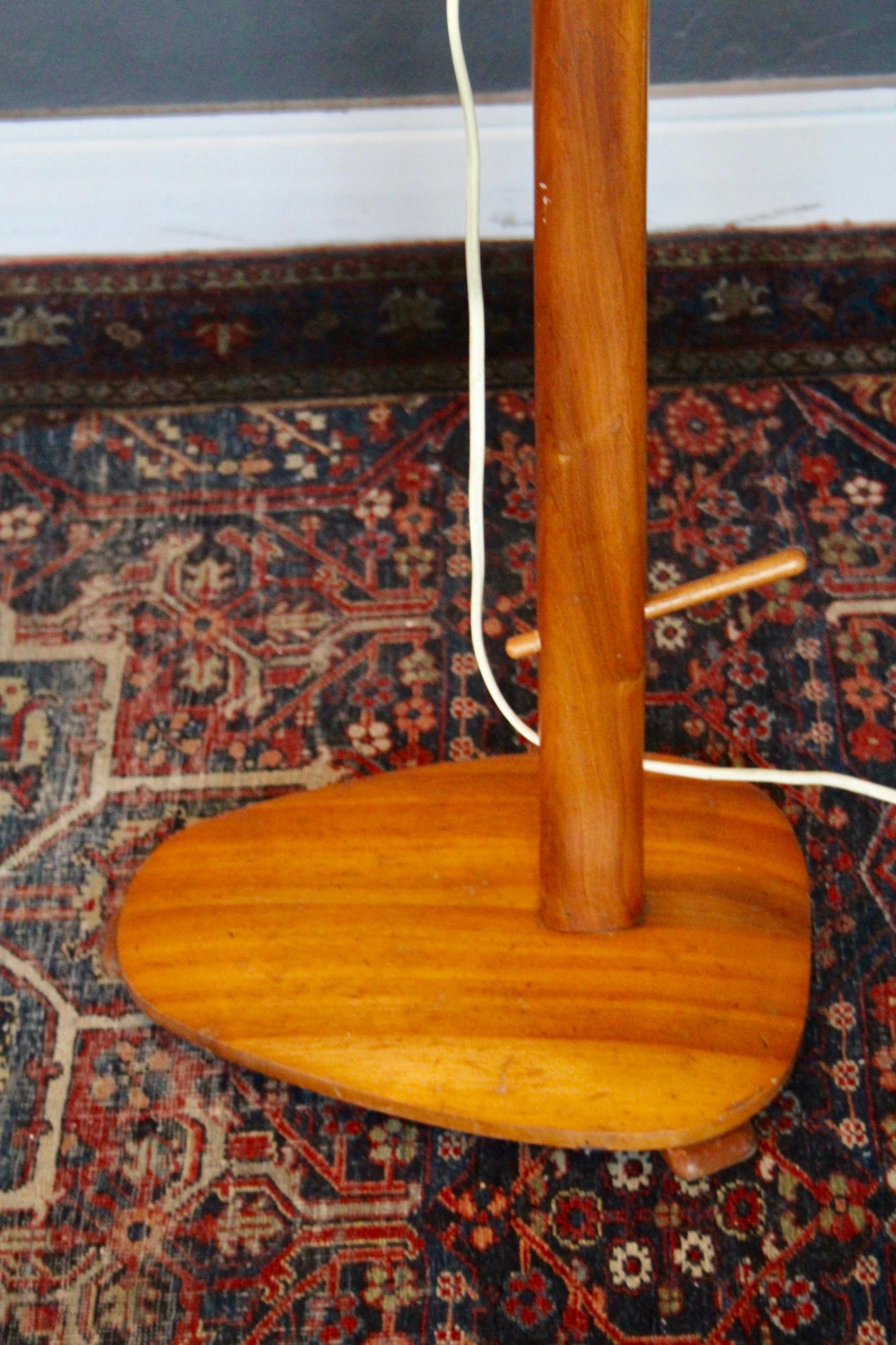 adjustable organic floor lamp in Japanese style attributed to Franz Xaver Sproll