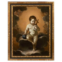 Attribution of Mattia Preti " Salvator Mundi " 17th Century