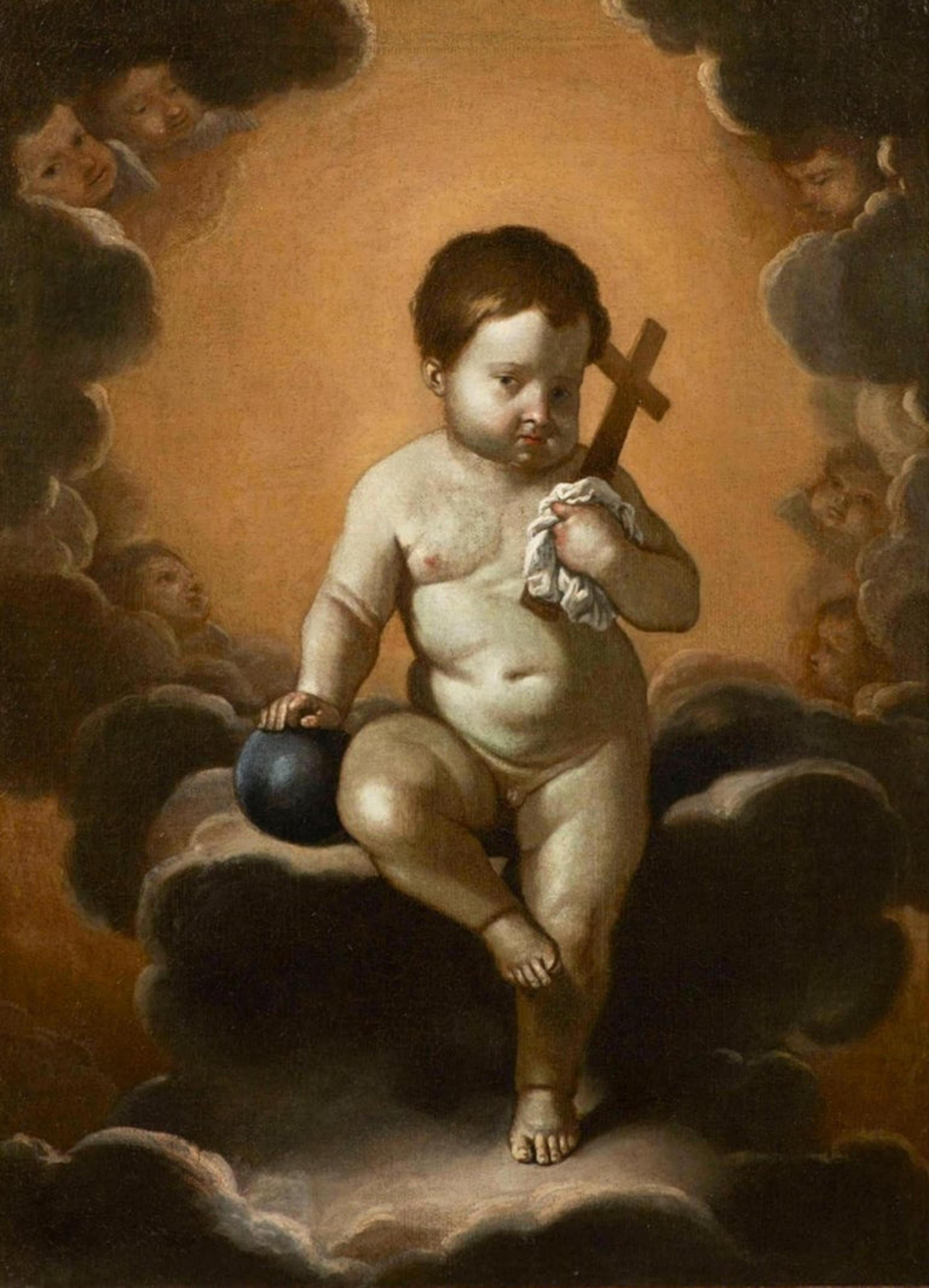 Mattia Preti „ Salvator Mundi“ 17. Jahrhundert im Zustand „Gut“ im Angebot in Madrid, ES