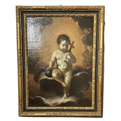 Attribution of Mattia Preti " Salvator Mundi " 17th Century