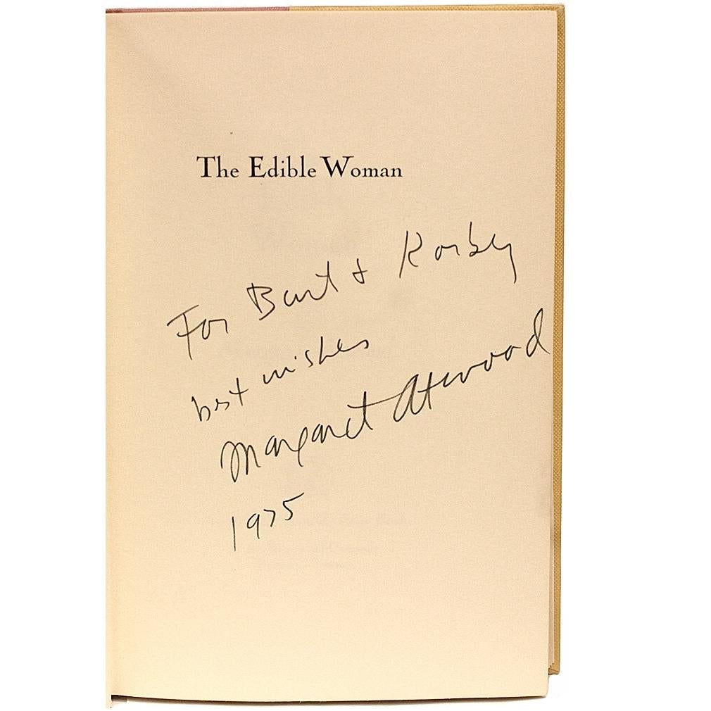Fabric Atwood, Margaret, The Edible Woman, First American Edition Presentation Copy For Sale