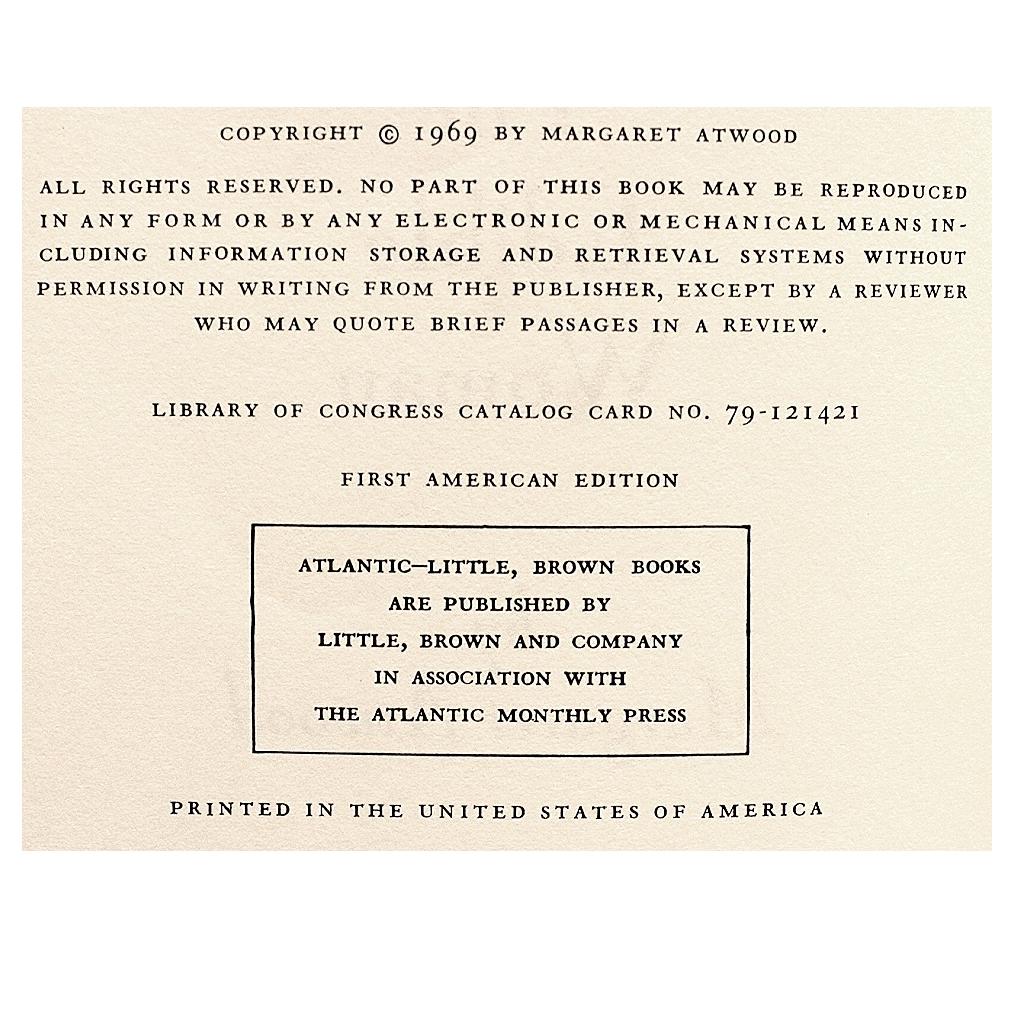 Atwood, Margaret, The Edible Woman, première édition de présentation en édition américaine en vente 2