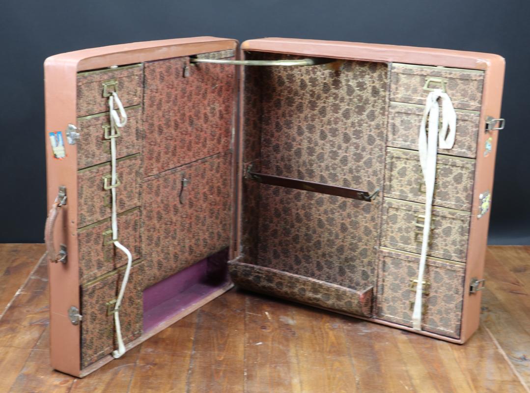 French Atypical Wardrobe Trunk For Sale
