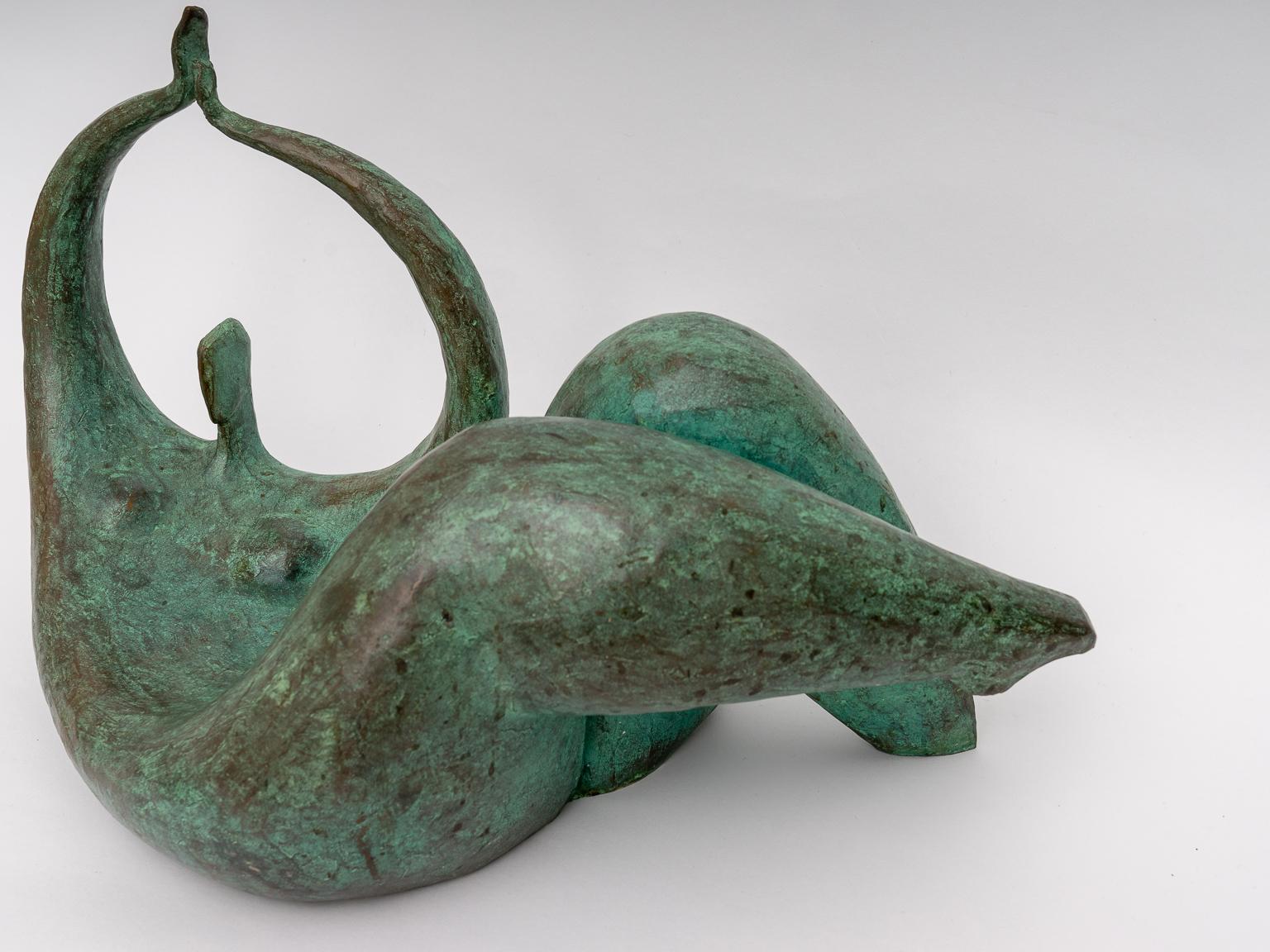 This stylish and chic sculpture was acquired from a Palm Beach estate and dates to 1997. The piece is titled Au Bonheur Du Jour and is by Livio Benedetti.