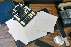 Au Départ Fully Fitted Gentleman’s Travelling Dressing Case, Hall Marked Silver