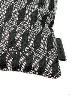 Au Depart  L'europe Black Monogram Reflective Tote Handbag