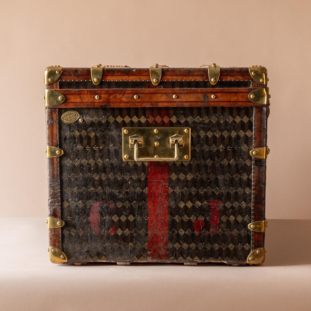 Au Départ Steamer Trunk, circa 1910 In Good Condition For Sale In London, GB