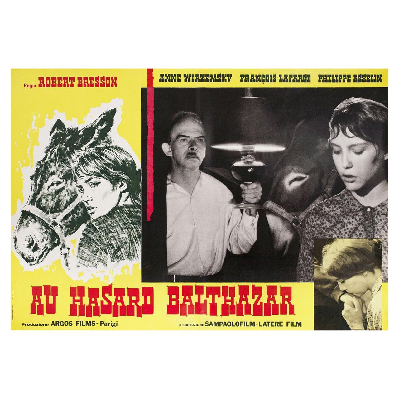 'Au Hasard Balthazar' 1971 Italian Fotobusta Film Poster For Sale