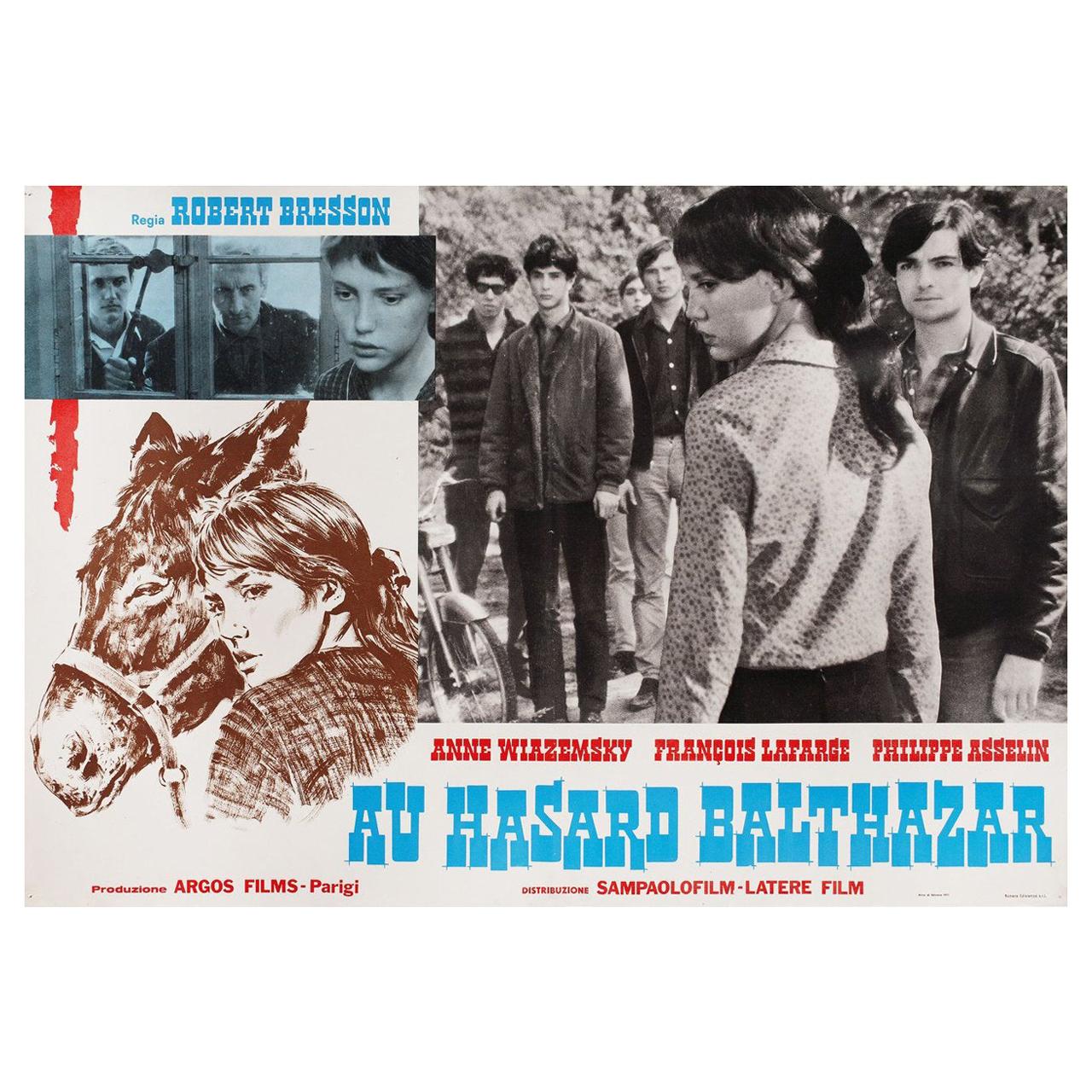 Au Hasard Balthazar 1971 Italian Fotobusta Film Poster