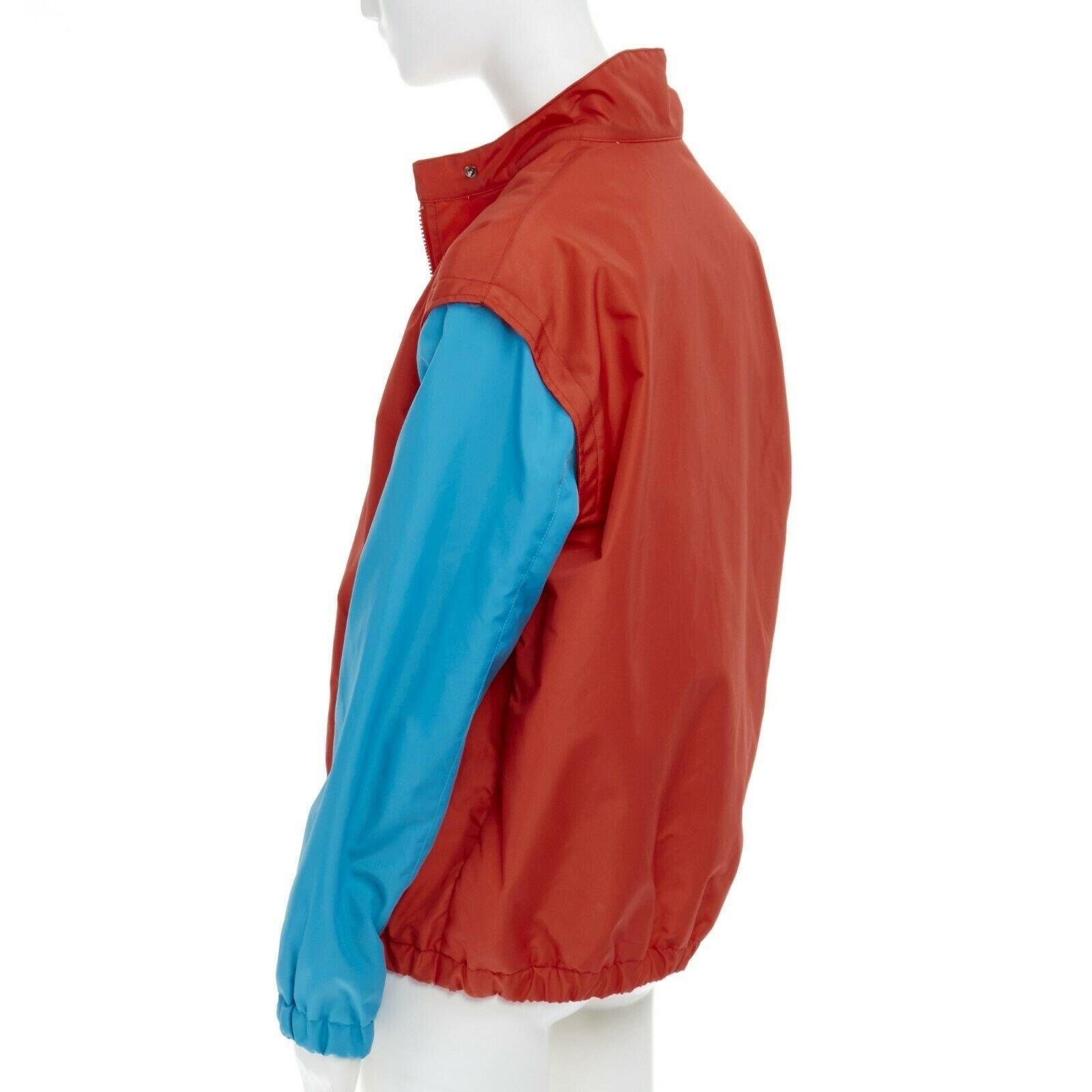 AU JOUR LE JOUR red blue sleeve skier lined water repellent shell jacket M 2