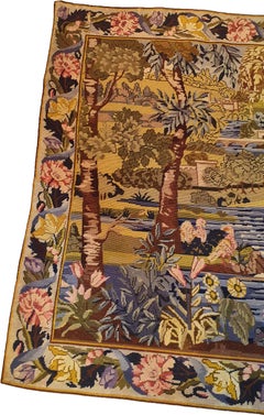 667 - "Au Petit Point" Textile, Aubusson, 19th Century