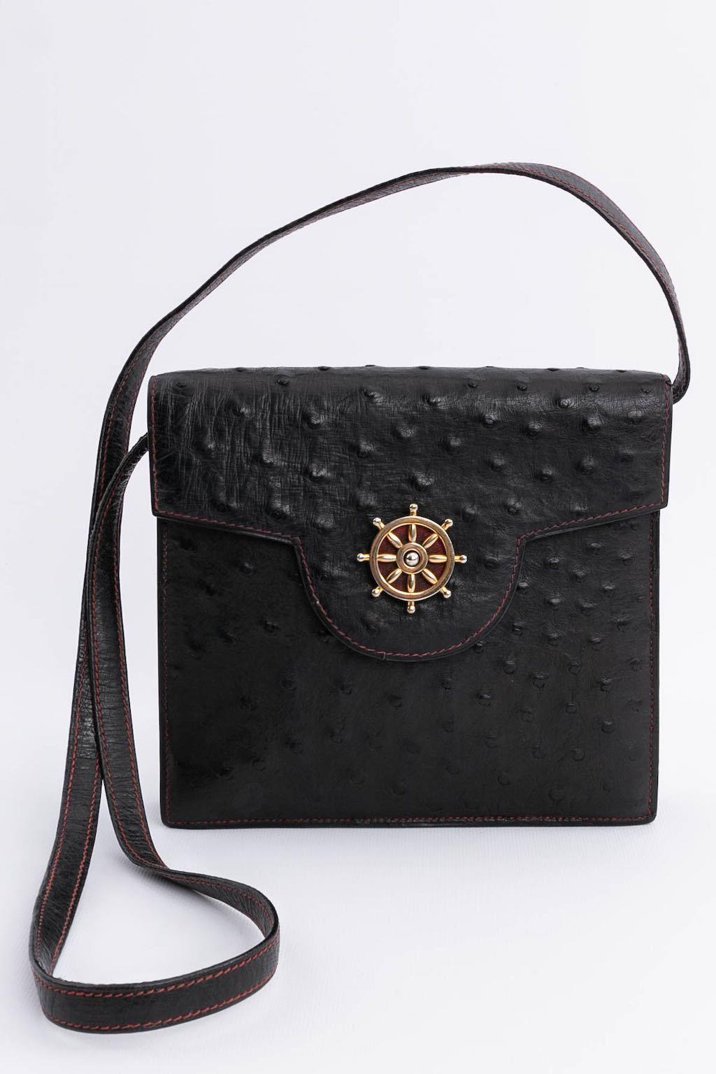 Donna Borsa in struzzo Au Sellier Deauville in vendita