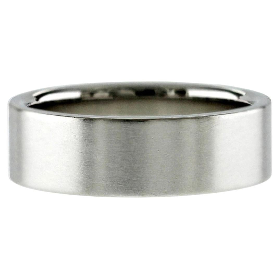Au Tiffany & Co. 950 Platinum Flat 6 mm Wedding Band Ring Size 6.25