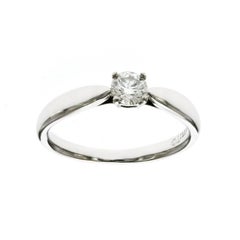 Au Tiffany & Co. 959 Platinum 0.24 CT Diamond Engagement Ring Size 4.5