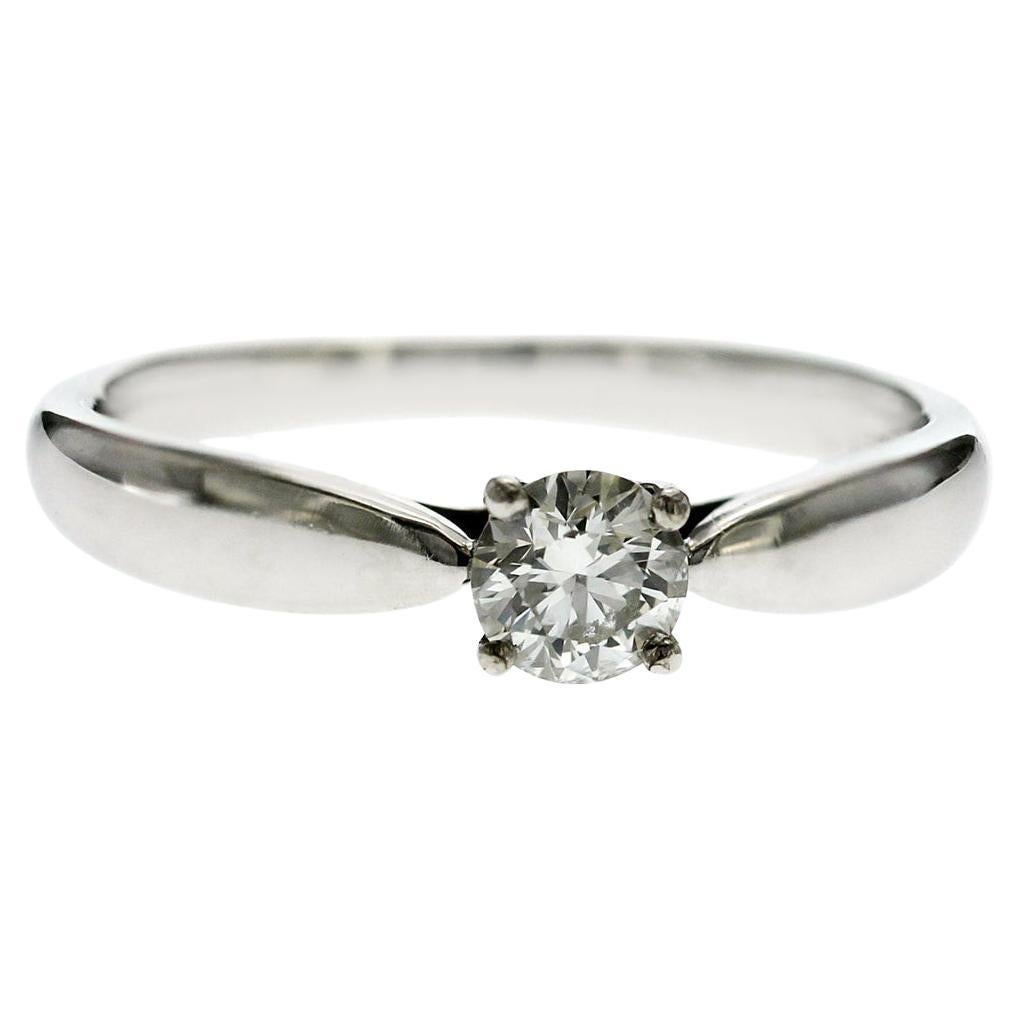 Au Tiffany & Co. Verlobungsring, 959 Platin 0,24 Karat Diamant, Größe 4,5