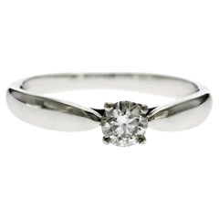 Au Tiffany & Co. Verlobungsring, 959 Platin 0,24 Karat Diamant, Größe 4,5