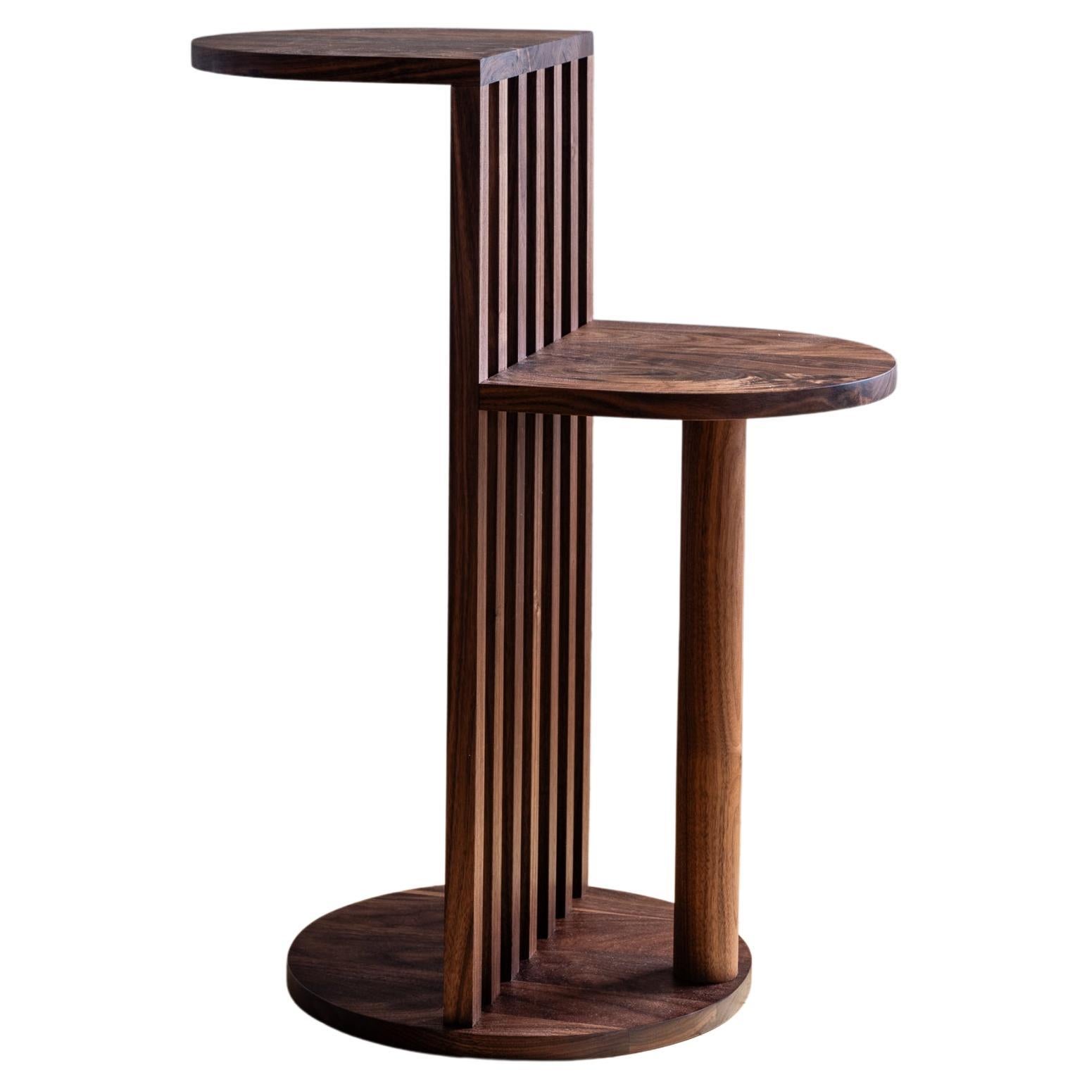 Aube Side Table in Black Walnut - Handcrafted in Canada - Le Tenon & la Mortaise