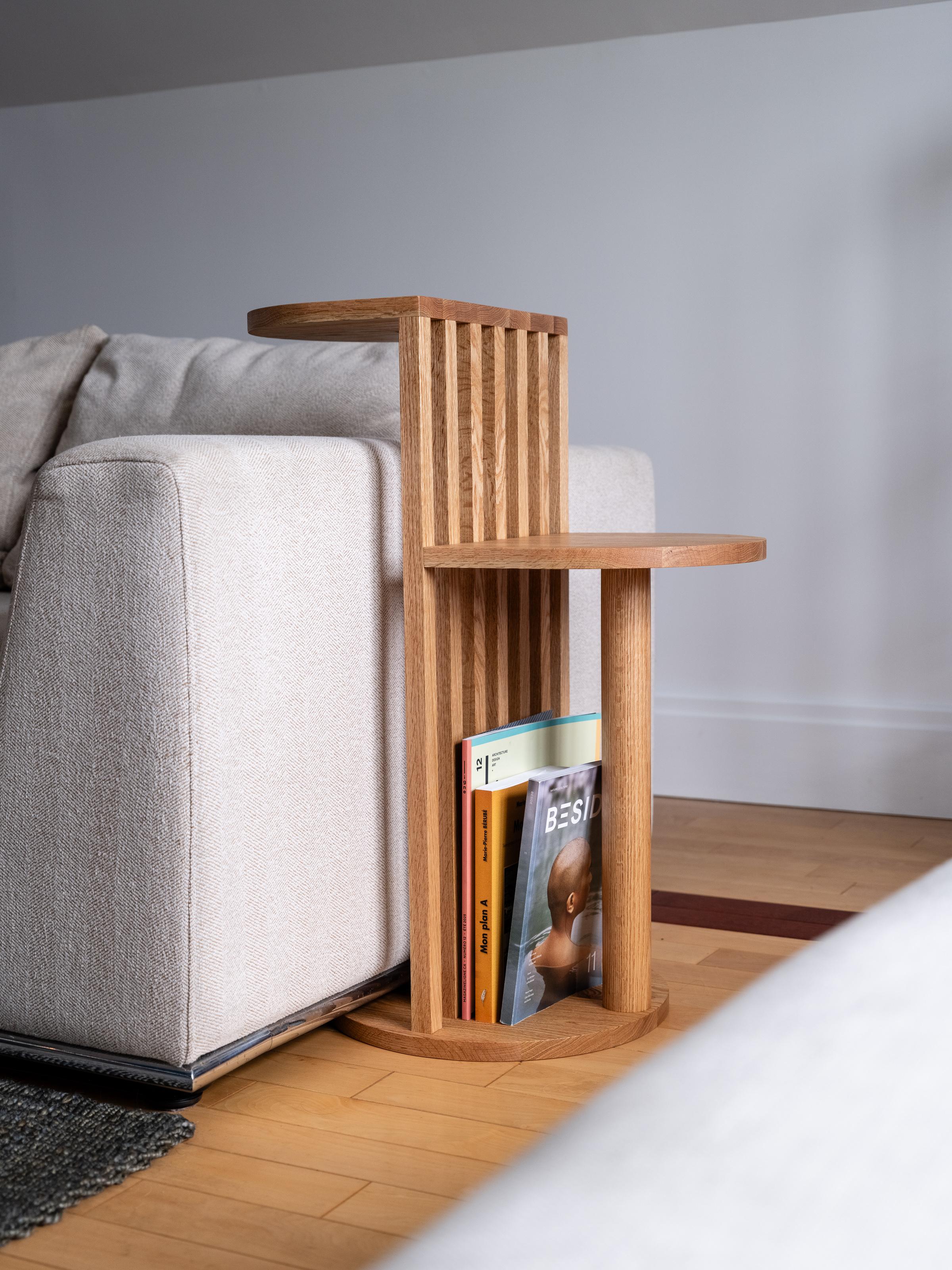 Canadian Aube Side Table in Sugar maple - Handcrafted in Canada - Le Tenon & la Mortaise For Sale