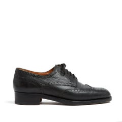 Aubercy Derby Sur Mesure EU38.5 Black Leather Bespoke Shoes Derbies UK5.5 US8