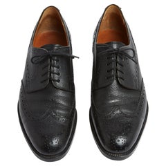 Aubercy Derby Sur Mesure EU38.5 Black Leather Bespoke Shoes Derbies UK5.5 US8