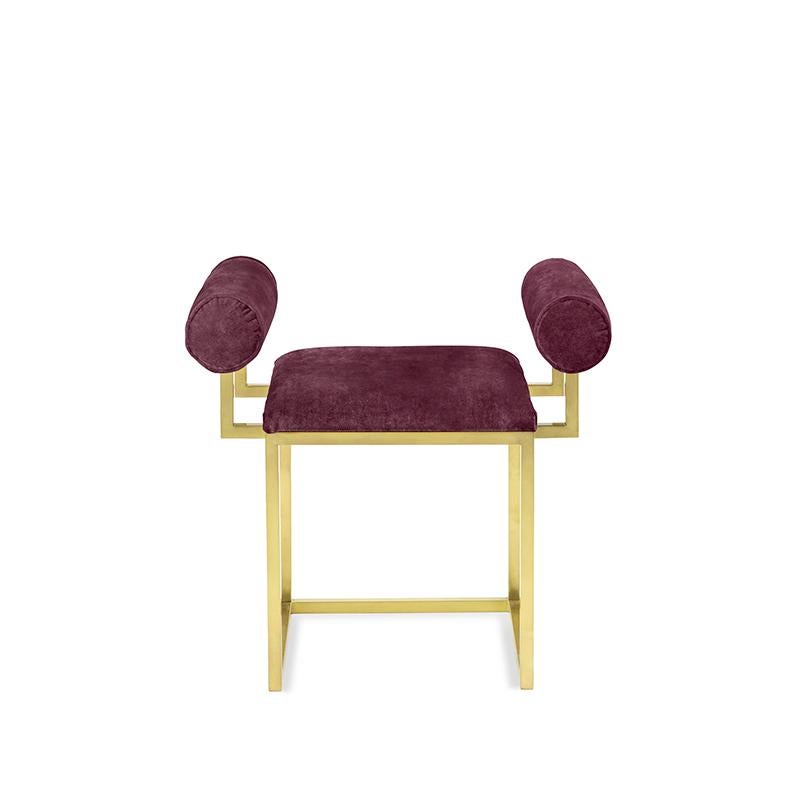 Aubergine Awaiting H Stool by Secondome Edizioni In New Condition For Sale In Geneve, CH