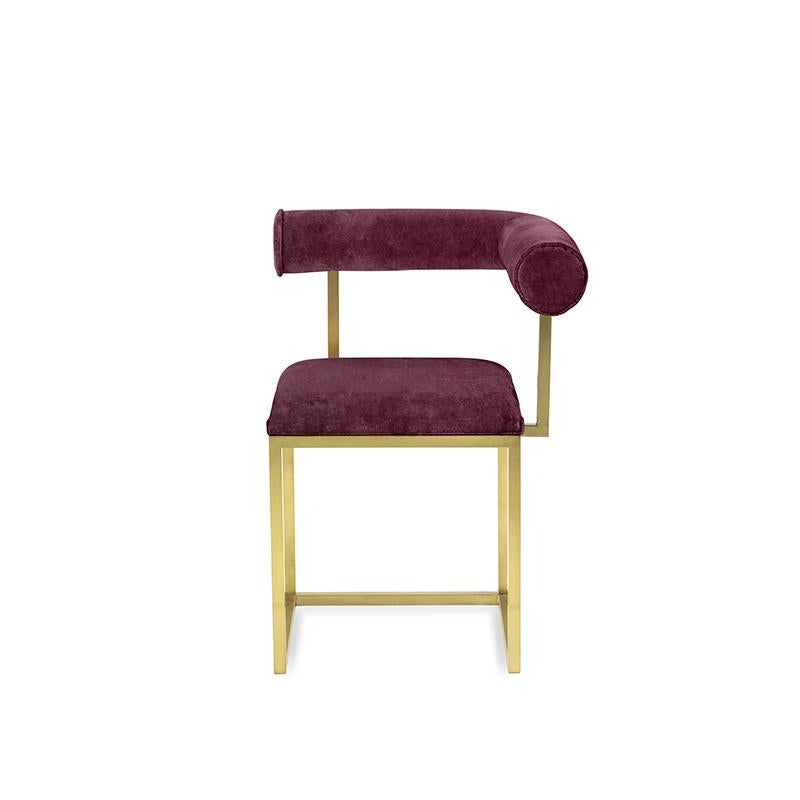 Aubergine Awaiting L Stool by Secondome Edizioni In New Condition For Sale In Geneve, CH