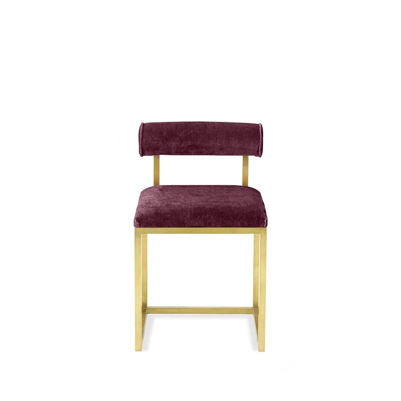 Contemporary Aubergine Awaiting T Stool by Secondome Edizioni For Sale