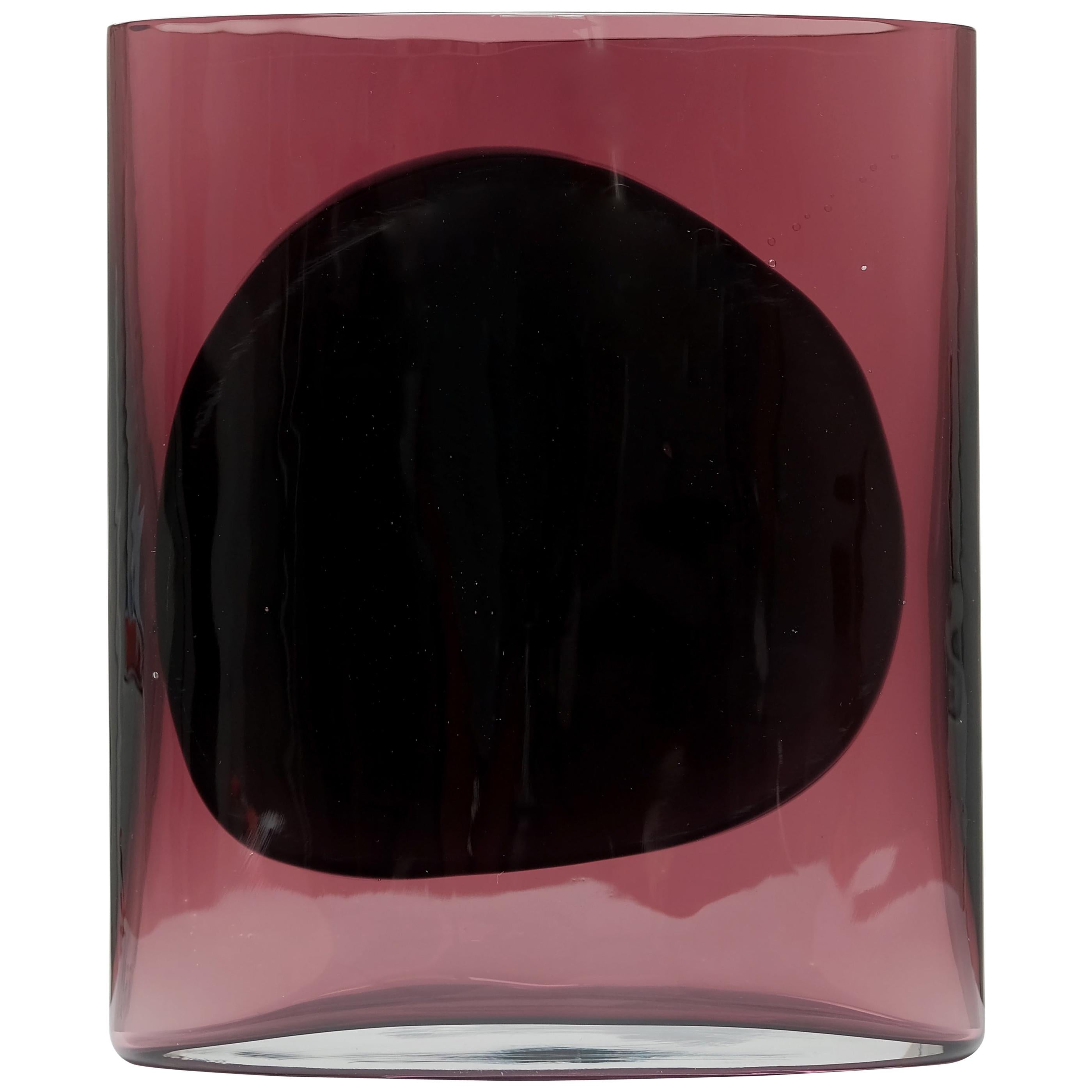 Aubergine Big Isla Glass Vase For Sale