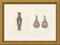 Aubergine Ground Vases and Bottles, Two Kang-he Color Plates, 1911