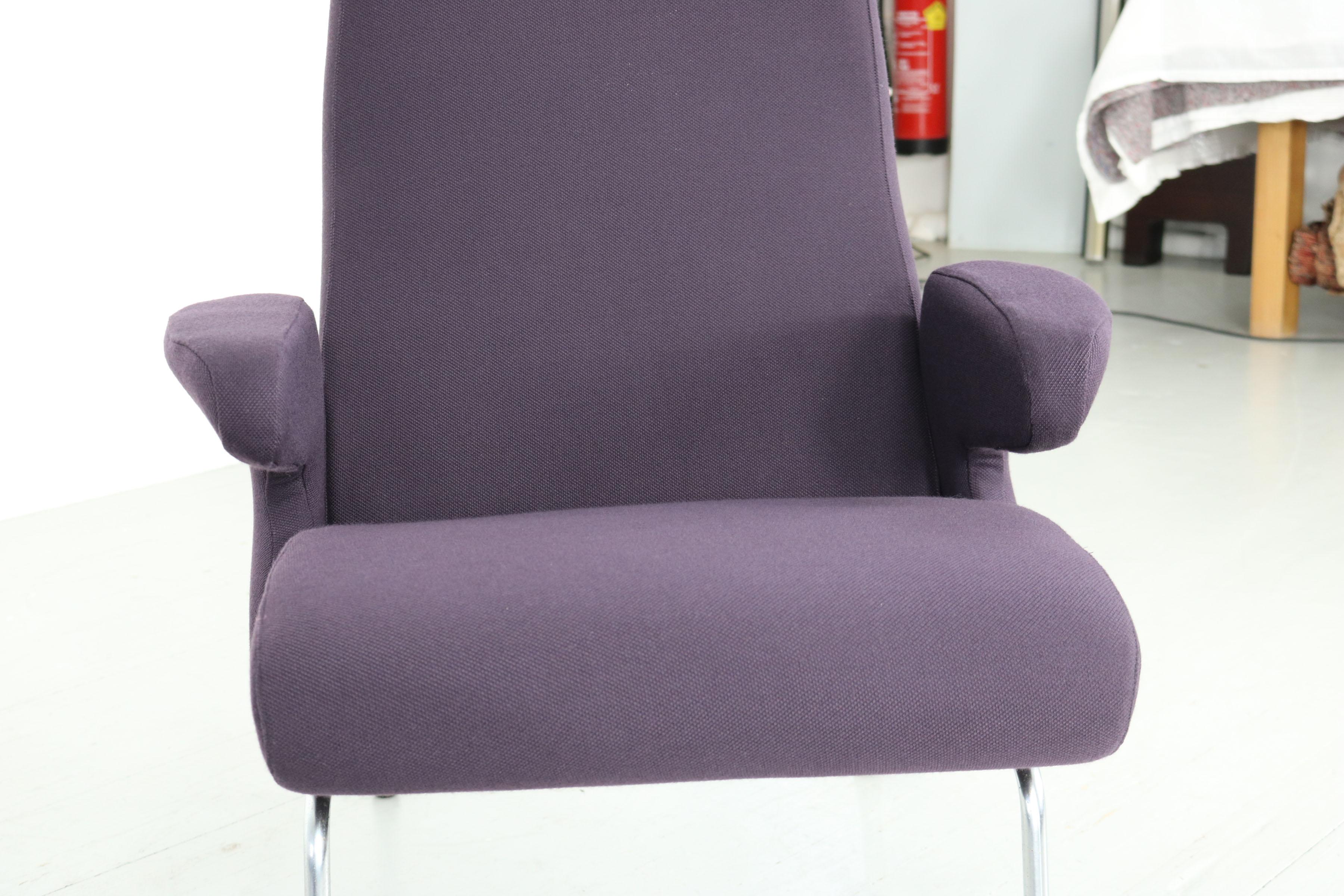 Aubergine Lounge Chair by Erberto Carboni Manufactured by Arflex in 1950, Italy For Sale 10