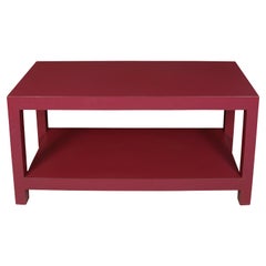 Aubergine Two Tier Parsons Console with Shelf