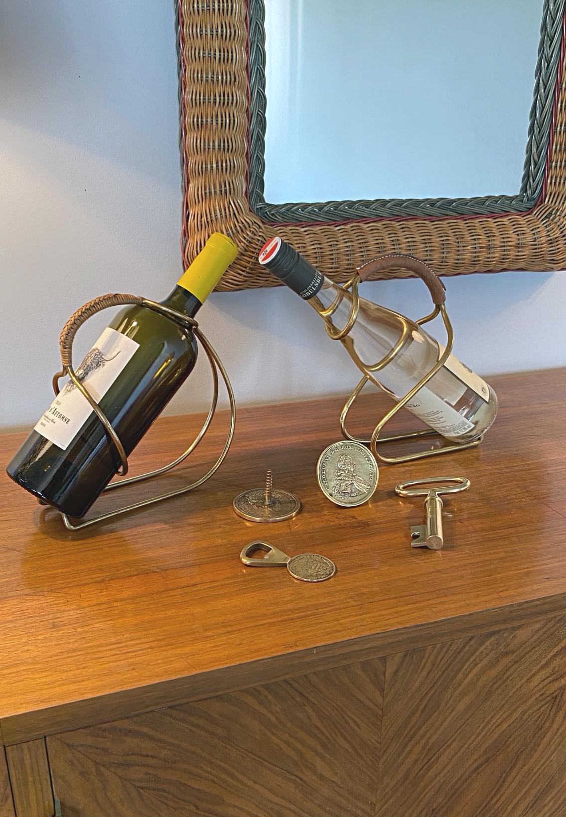 Auböck Big Brass Key Bottle Opener & Corkscrew, Midcentury, 1950s, Austria 1