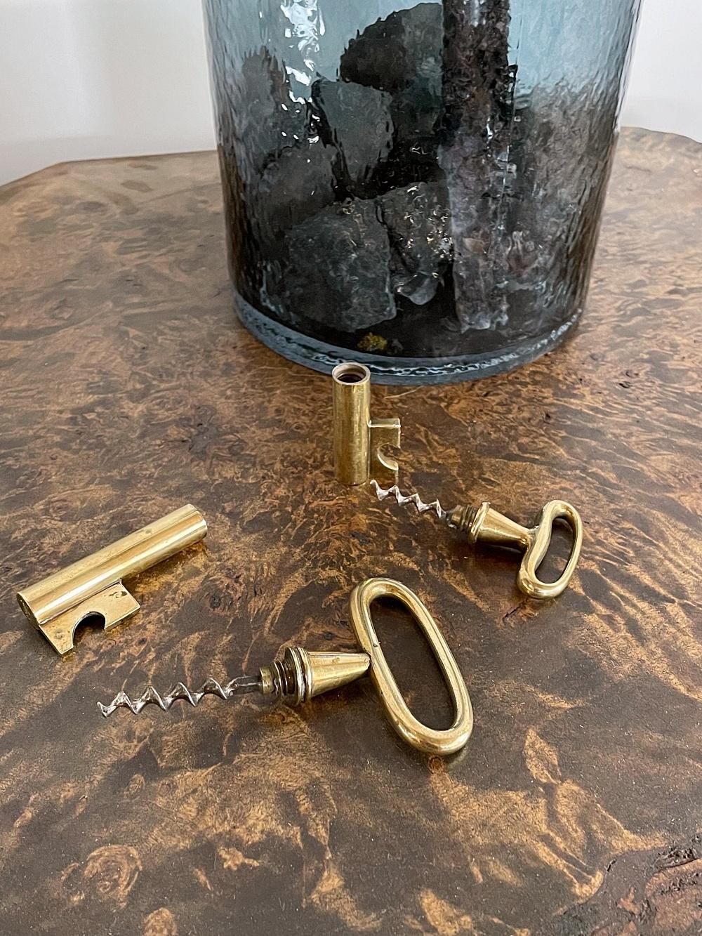 Auböck Big Brass Key Paperweight & Cork screw, Midcentury, 1950s, Austria In Good Condition In Biebergemund, Hessen