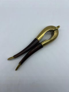Auböck Brass and Leather Nutcracker, 1950 Austria