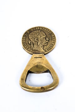 Auböck Brass Coin Bottle Opener, Around 1950s, Austria