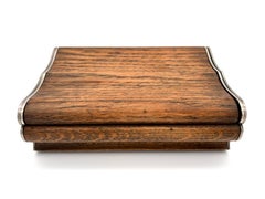 Auböck Cigarette Box, Ash Wood and Nickel Plated Brass, 1930s