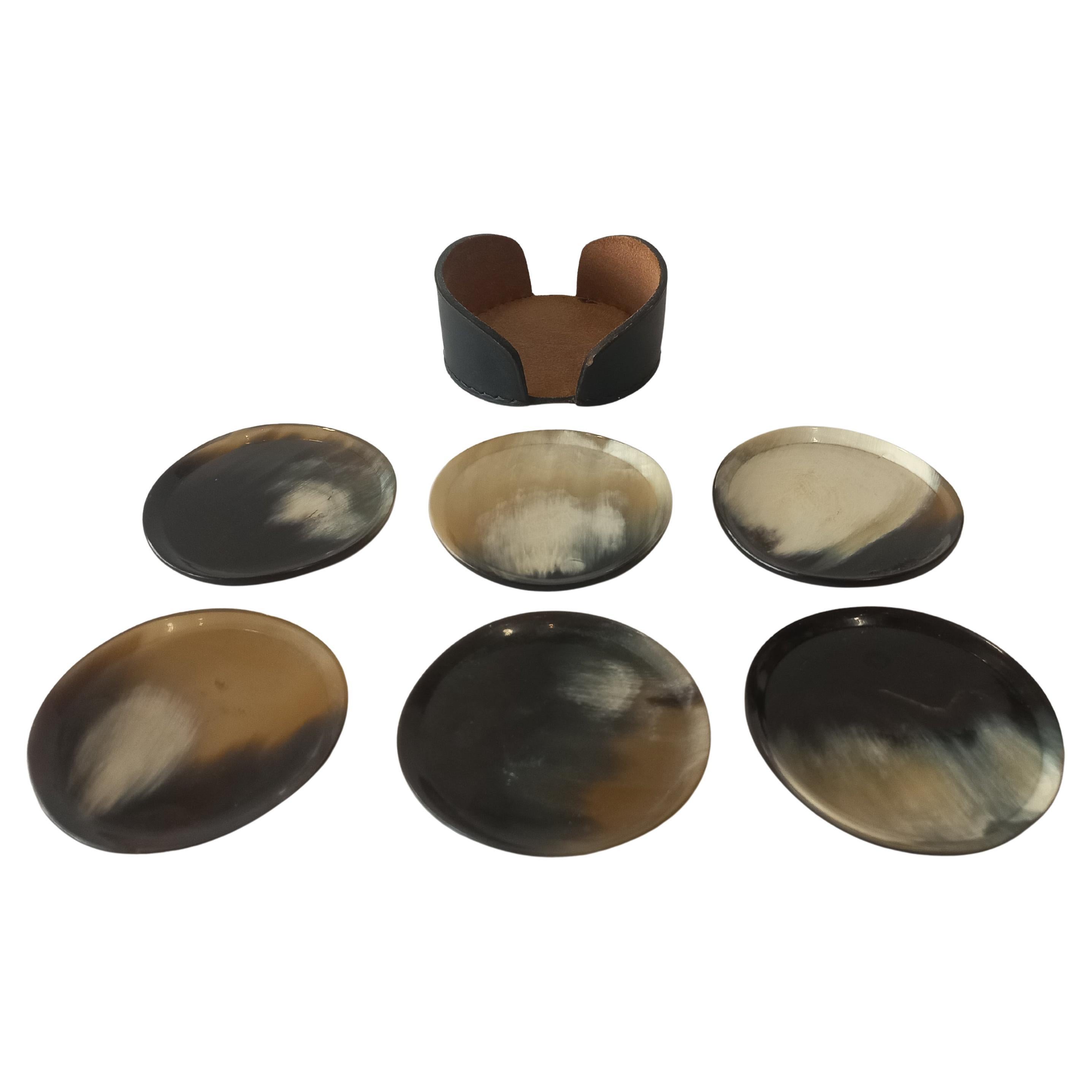 Auböck coaster set Horn from the 1960s (Mitte des 20. Jahrhunderts) im Angebot