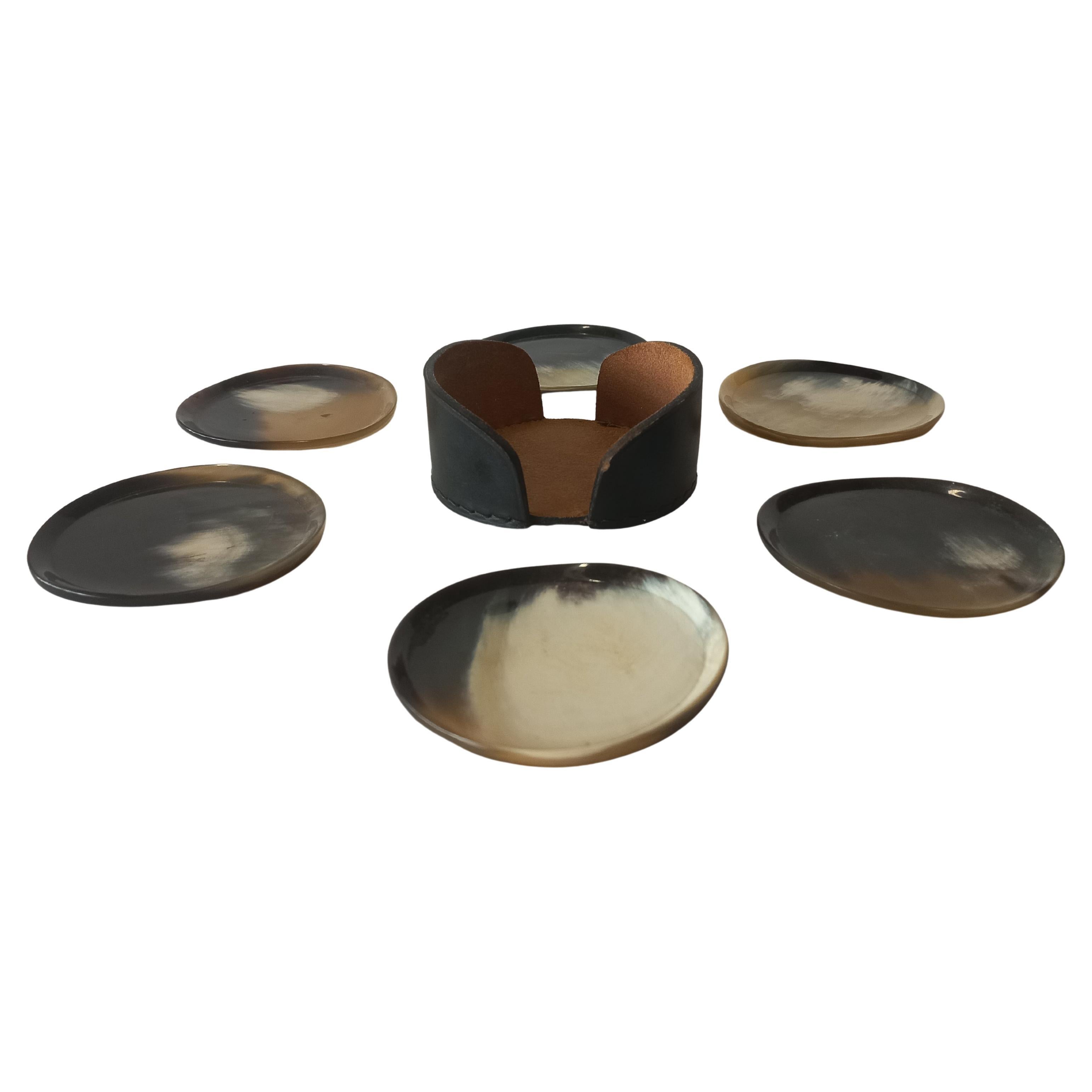 Auböck coaster set Horn from the 1960s im Angebot 1