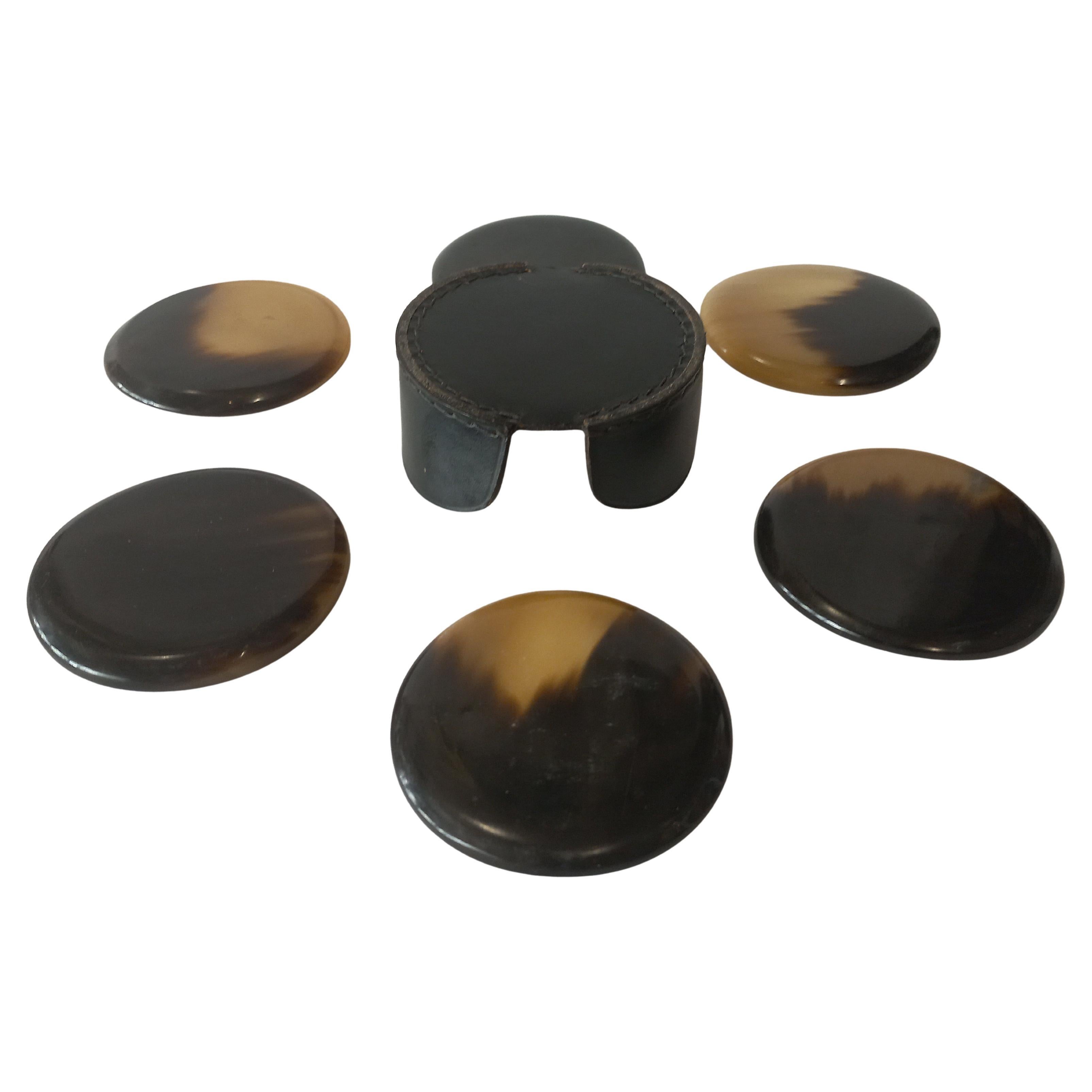 Auböck coaster set Horn from the 1960s im Angebot 2