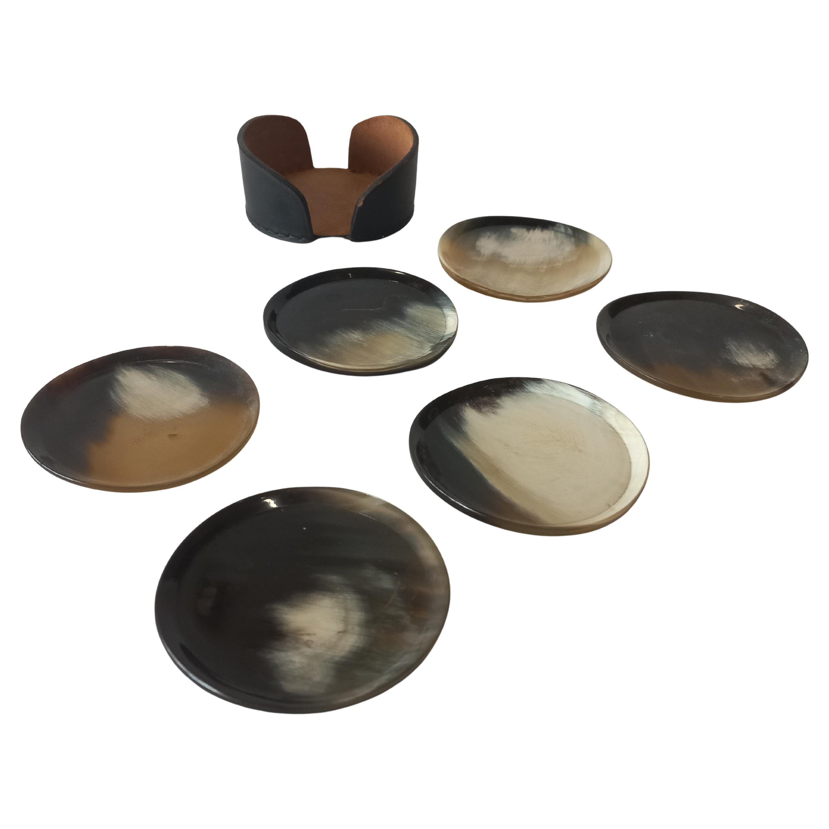 Auböck coaster set Horn from the 1960s im Angebot