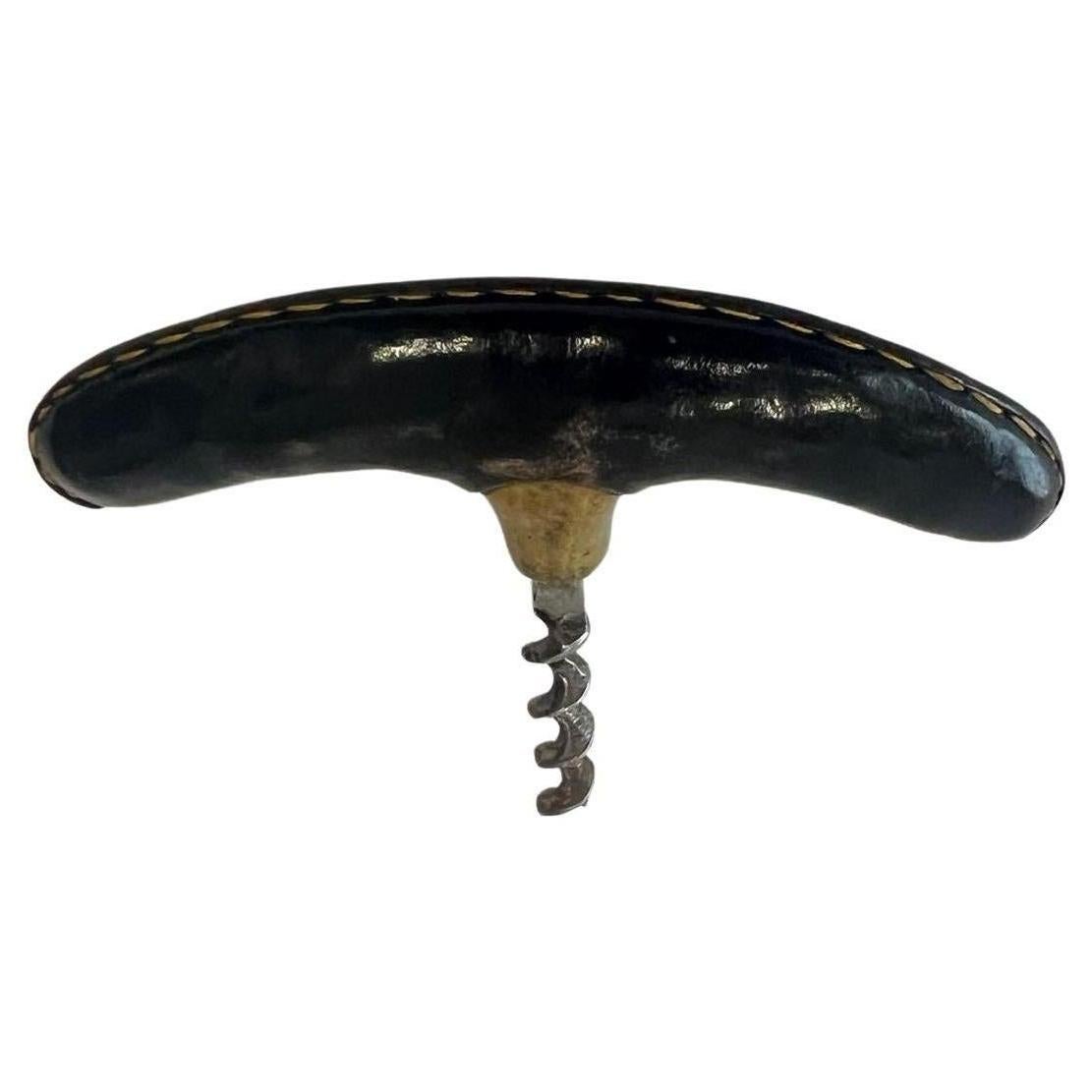 Auböck Corkscrew with Brass and Leather, Vienna Austria For Sale 4