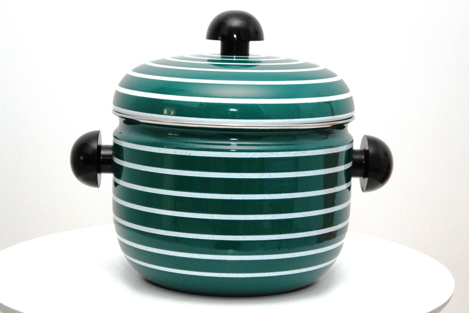 Austrian Auböck Enamel Cooking Pot, 1970 For Sale