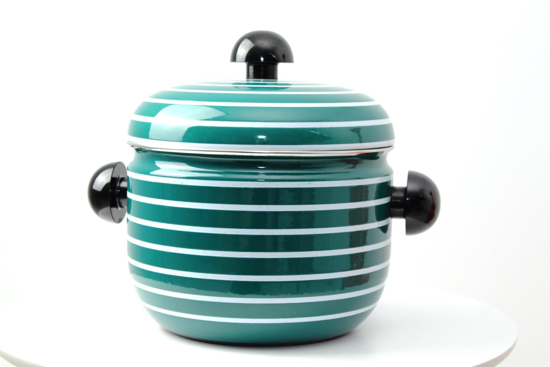 20th Century Auböck Enamel Cooking Pot, 1970 For Sale