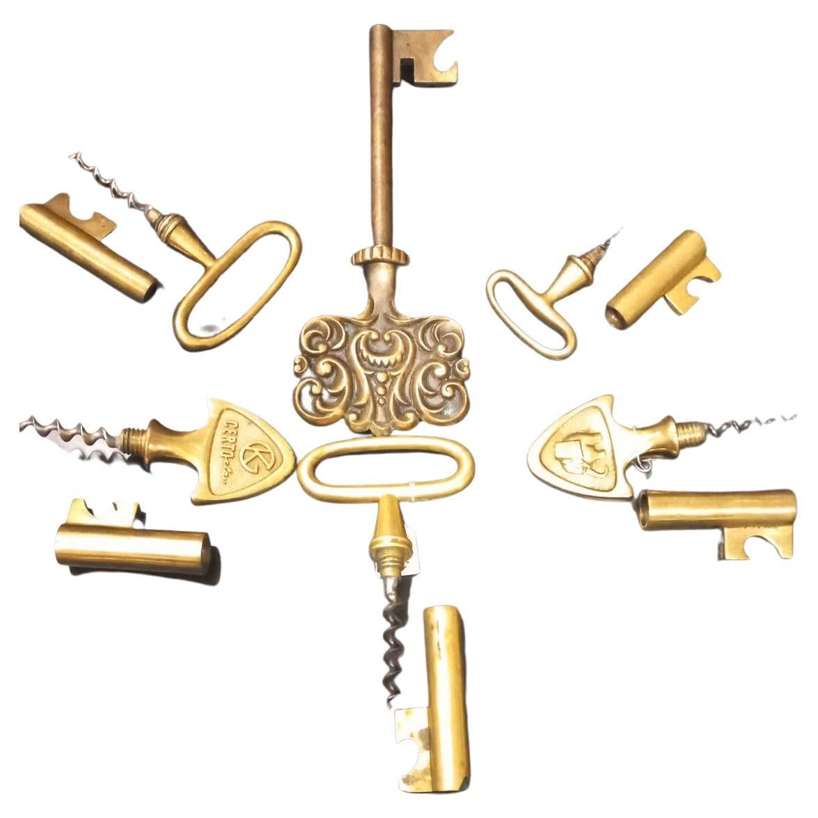 Metal Auböck, key corkscrew, collection, Vienna Austria For Sale
