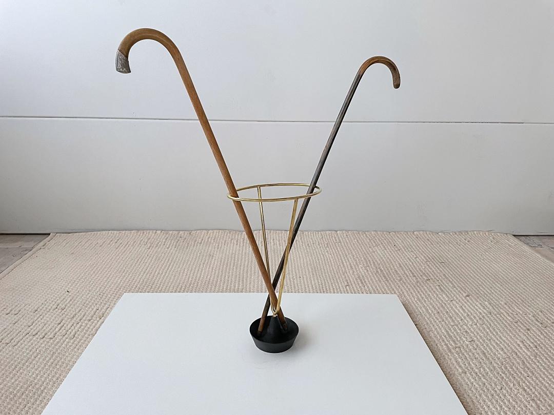 Mid-Century Modern Carl Auböck Midcentury Modern Brass Umbrella Stand, 1950s, Austria For Sale