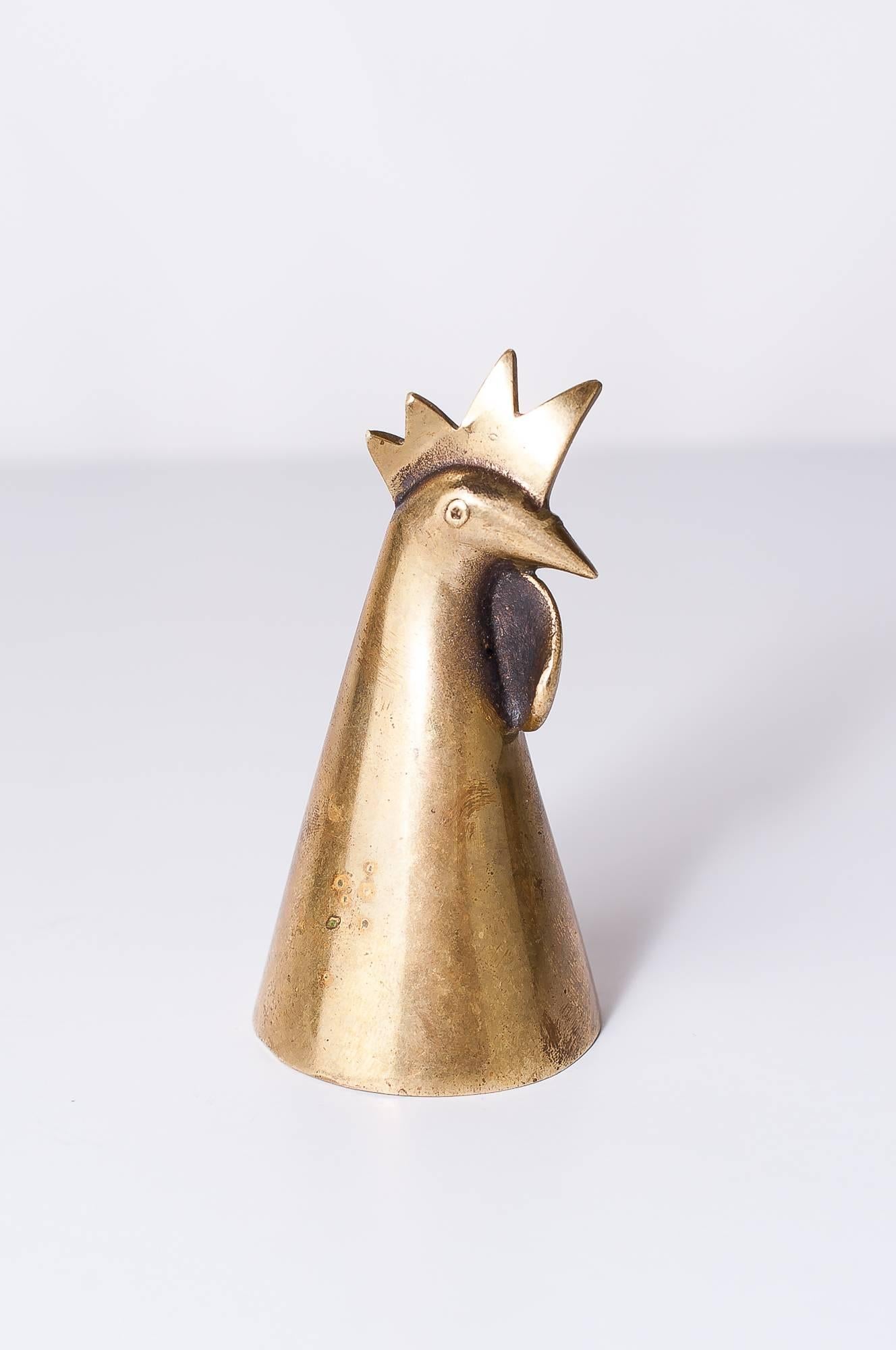 Auböck rooster bottle stopper, circa 1950s
This beautiful bottle stopper is in excellent original condition
Marked on the bottom.